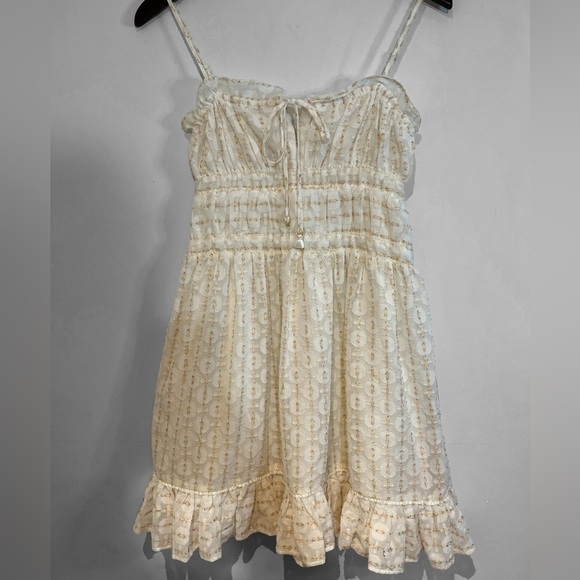 Red Carter “Ruby” Mini-Dress with Metallic Gold Accents. Size Small. - Picture 17 of 17